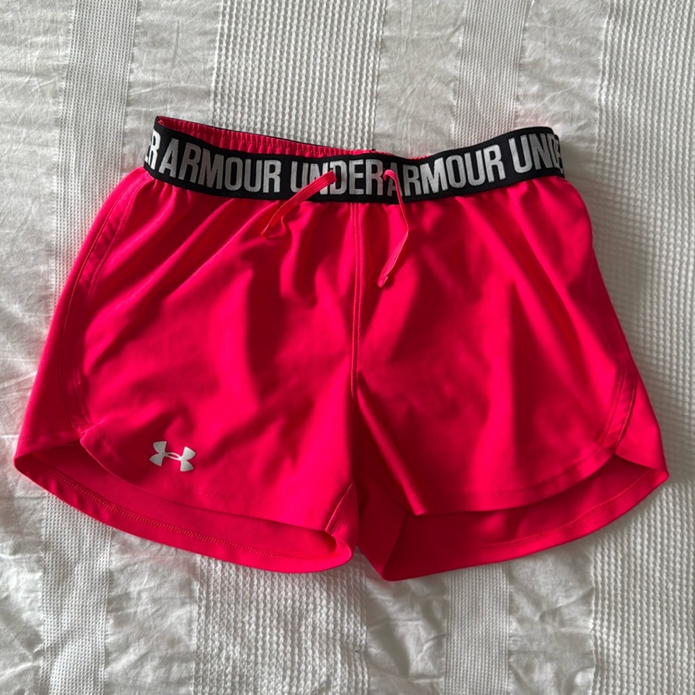 Under Armour hot pink shorts